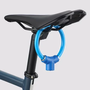 11 mm Steel Bike Ring Lock with PVC Coating and Zinc Alloy Cable