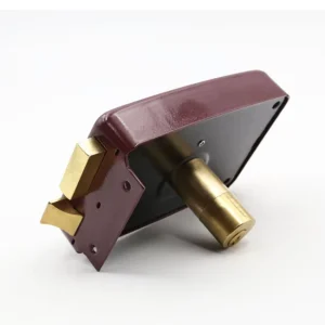 120mm 140mm Red Anti-Theft Double Mechanical Wooden Door Gate Rim Lock Deadbolt Door Latch with Brass Cylinder and Keys