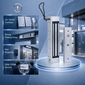 180KG Magnetic Lock Industrial Grade Holding Force Compact Durable Alloy Construction Easy Surface