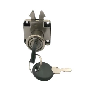 19x22mm Nickel-Plated Iron Furniture Drawer Cabinet Lock for Office Desk File Cabinets with 2 Spare Keys