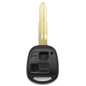 2-Button Key Shell TOY41R with Uncut Blade Replacement Car Key Cover Fob Case