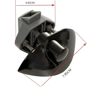 20mm Polished Zinc Alloy Metal Furniture Hardware Keyless Half Moon Push Lock for RV Carriage Drawer Easy Pressure Button