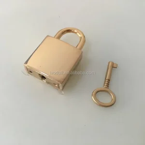 20x36mm Metal Square Decorative Padlocks with Keys for Handbags