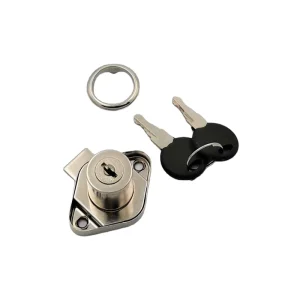 22x22mm Furniture Drawer Cabinet Cylinder Lock for Office Desk Locker with 2 Spare Keys