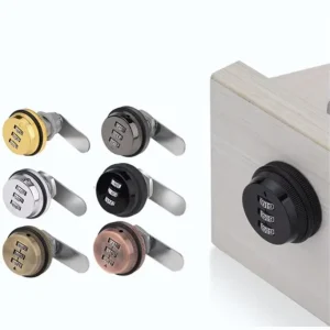3-Digit Furniture Cabinet Combination Cam Lock, Mechanical Code Desk Lock