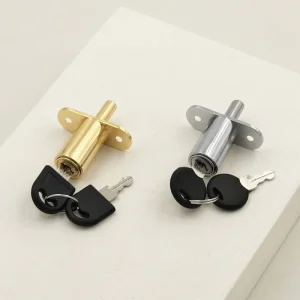 32mm Long Cylinder Zinc Alloy Drawer Lock Chrome Plated Furniture Cabinet Lock For Office Desk Locker