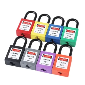 38mm LOTO Lock Nylon Lockout Steel Body Safety Padlock High Security Waterproof Dustproof for Industrial Use