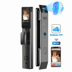 3D Face Recognition Smart Digital Door Lock with Wi-Fi App, Fingerprint, and Code