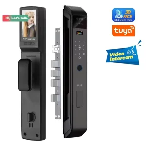 3D Face Recognition Smart Door Lock with WiFi, Fingerprint, Password, Key Code and Camera