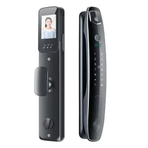 3D Face and Fingerprint Door Lock Doorbell with Camera for Glass and Metal Doors