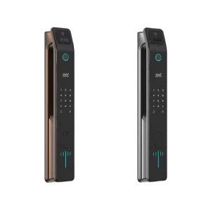 3D Face and Palm Recognition Tuya WiFi Smart Fingerprint Password Keyless Electronic Door Lock for Aluminum and Wood Doors