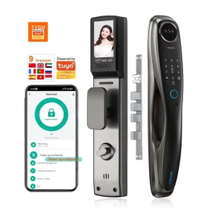 3D Smart Door Lock with Video Intercom, Camera, Fingerprint, WiFi App and Remote Access