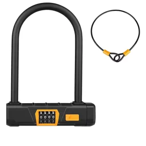 4-Digit Combination Metal U-Lock for Motorcycle and Electric Bike