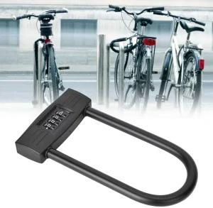 4-Digit Combination U-Shaped Bicycle Lock for Bikes and Scooters