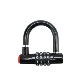 4-Digit Mini Portable Zinc Alloy U-Shaped Bicycle Lock