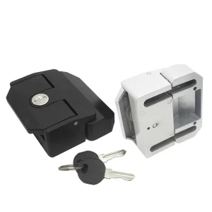 4040 Industrial Aluminum Profile Accessories Door Lock Cabinet Lock Punch Type Mortise Lock Silver Black Finish