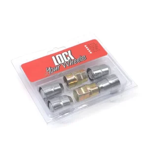 4pcs Chrome 14×1.5 Cone Seat Anti Theft Wheel Lock Lug Nut Set With Two Key