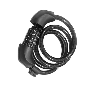 5-Digit Zinc Alloy Cable Combination Bike Lock, Rainproof