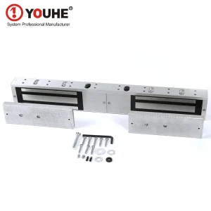 500KG Keyless Double Door Magnetic Lock Aluminum Alloy Industrial Grade High Holding Force Synchronized Engagement Anti Tamper