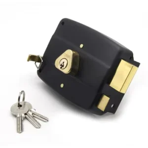 540 Black Rim Lock, 120mm, African Security Door Rim Lock