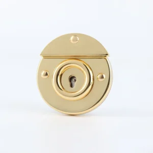 6008 Handbag Clasp Lock Zinc Alloy Rotary Lock Hardware for Leather Handbags and Purses
