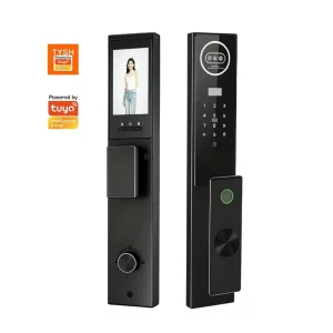 6590 Security Smart Home Camera Door Lock Waterproof Face Recognition Fingerprint NFC Card Unlock Aluminium WiFi Front Door Lock