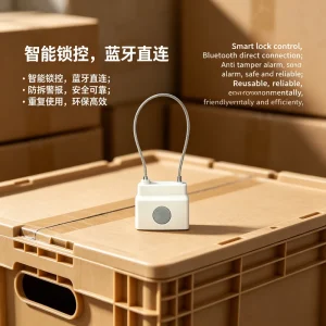 6B Enabled Smart Padlock Waterproof Industrial Security Lock for Container Truck Logistics and Cargo Protection