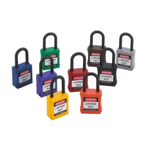 6mm 38mm Dielectric Plastic High Security CE Certified Safety Padlock Keyed Alike Individually for Electrical Industrial Lockout