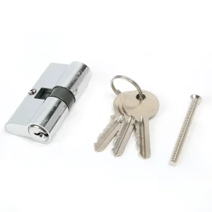 70mm Door Lock Cylinder with Zinc Cover, Brass Core, and Zinc, PVC, and Aluminum Components for Wooden and PVC Doors