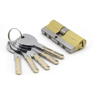 70mm European Safe Solid Brass Double Open Mortise Door Lock Cylinder with Master Key