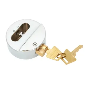 73mm Hidden Shackle Security Lock Heavy Solid Steel Hockey Puck Design Waterproof Padlock for Truck Exterior Door