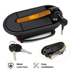 82VN1 33010 Heavy Duty Anti Theft Hatch Door Lock Handle with Keys 55VE1 08310 for Higer Bus Durable ABS & Metal Core