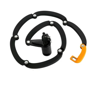 850mm Reflective Folding Bike Lock with Key and Matching Mount Holder