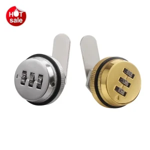 90-Degree Zinc Alloy 3-Digit Keyless Rotary Combination Lock for Mailboxes and Furniture Desks