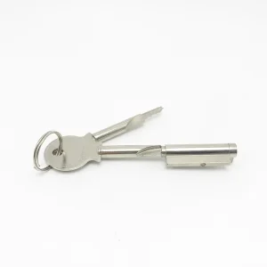 9006 Brass Tumbler Lock with Nickel-Plated Sliding Refrigerator Lock