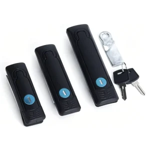 AB302-1-2-3 Industrial Cabinet Door Lock with Key Zinc Alloy Black High Safety