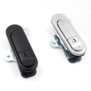 AB303 Flat White Waterproof Panel Door Lock for Switchboard Cabinets and Boxes