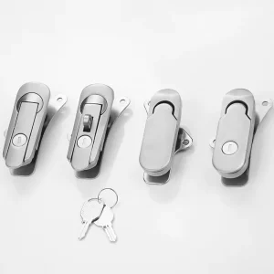 AB403-1 Zinc Alloy Cabinet Door Flat Lock for Basic Box Lock Equipment and Distribution Box
