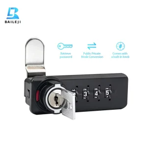 ABS 4-Digit Mechanical Combination Cabinet Lock with Password Key Unlock Public Mode