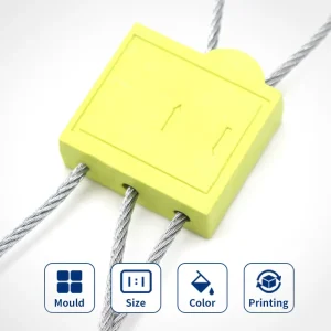 AH CS009 High Security Anti Tamper Proof Heavy Duty Aluminum Mechanical Cable Seal Lock for Cars Trucks Trailers
