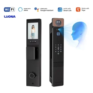 AI Smart Door Lock with Remote Control, Face Recognition, and Fingerprint Access for Outdoor Use