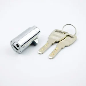 ANSI Grade 2 Bright Chrome-Plated Zinc Alloy Cabinet Cam Barrel Cylinder Lock 23.5mm Backset for Vending Machine