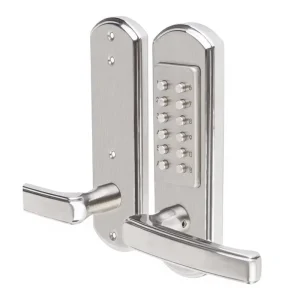 AX-MKS001L Keyless Mechanical Combination Door Lock Digital Keypad Powder-Coated Finish Left-Handed Inward Opening