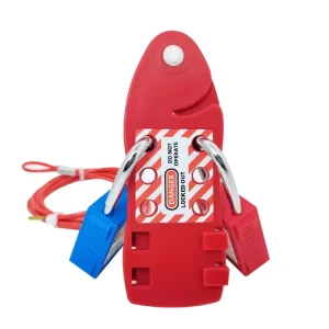 Adjustable Stainless Steel Wire Cable Insulated Lockout Padlock Device Industrial Safety Multipurpose Fish Shaped Lock CE