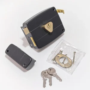 Africa Lock Theft Proof Black Rim Door Lock For Wooden Door Hardware