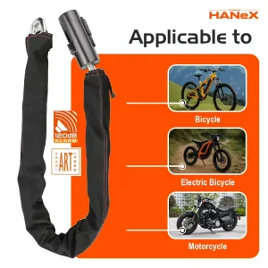 Alarm Bike Chain Lock Corrosion Resistant for Motorcycle