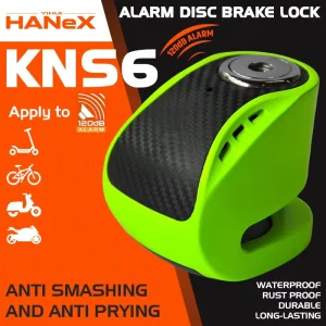 Alloy Steel Bike Disc Lock with Built-In 120 dB Alarm Electronic Module for Motorcycle