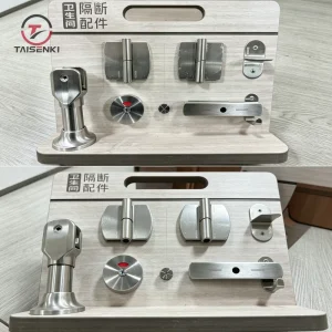 Aluminium Alloy WC Stall Complete Accessories Set Lock Hinge Feet Hook Modern Waterproof Bathroom Gym Hospital Projects