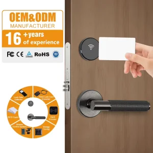 Aluminum Alloy Knurled Handle Anti-Theft Electronic Split Smart Door Lock for Apartment Hotel
