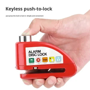 Aluminum Alloy Motorcycle Disc Brake Lock with Key Unlock and 110db Alarm